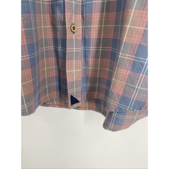 Untuckit Plaid Shirt Men’s Small Slim Fit Blue/Pink Preppy Office Business 926 - Picture 5 of 8